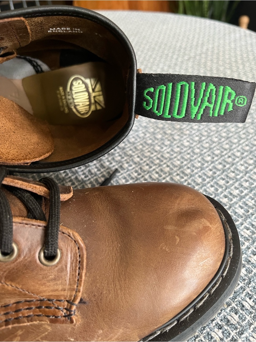 Solovair NPS Men's Brown Lace-Up derby Work Boots Gaucho leather - Picture 9 of 9